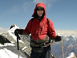 17 Jerome Ryan Close Up On The Summit Of Dhampus Peak 6060m 